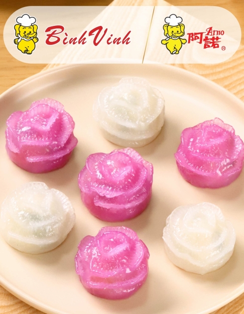 HÁ CẢO HOA HỒNG NHÂN TÔM HẢI SẢN BÌNH VINH 276G