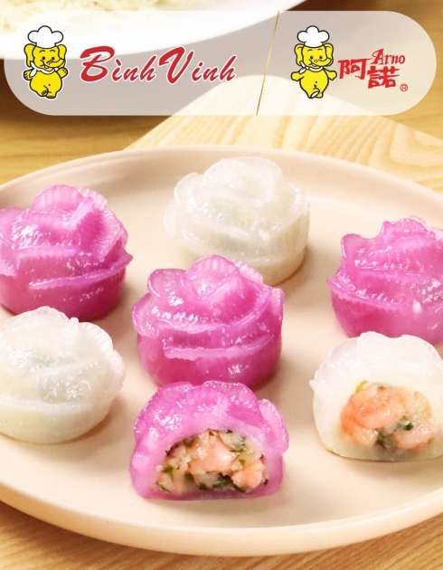 HÁ CẢO HOA HỒNG NHÂN TÔM HẢI SẢN BÌNH VINH 276G