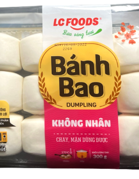 BÁNH BAO KHÔNG NHÂN TRẮNG VUÔNG 300G -VF