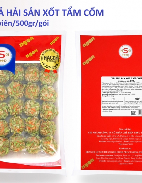 CHẢ HẢI SẢN XỐT TẨM CỐM 500G - ONGON