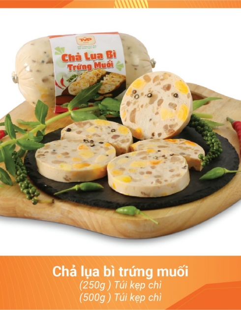 CHẢ LỤA BÌ TRỨNG MUỐI 500G - TÂN VĨNH PHÁT