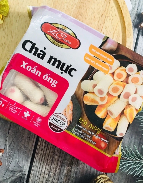 CHẢ MỰC XOẮN ỐNG 500G - VF