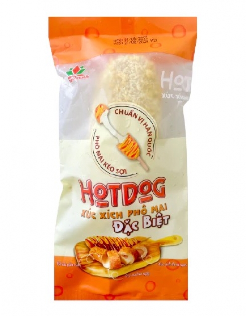 HOTDOG XÚC XÍCH PHÔ MAI ĐẶC BIỆT 1 CÂY - HOA DANH